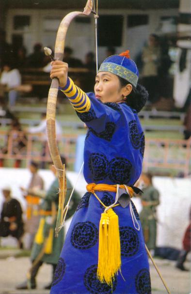 Mongolian men and women,